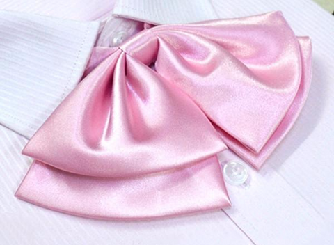 School Girl Style Stripe Pattern Silk Bow Ties