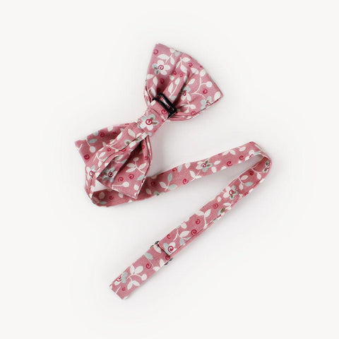 Tartan Vintage Flower Print Self Tie Butterfly Bow Ties