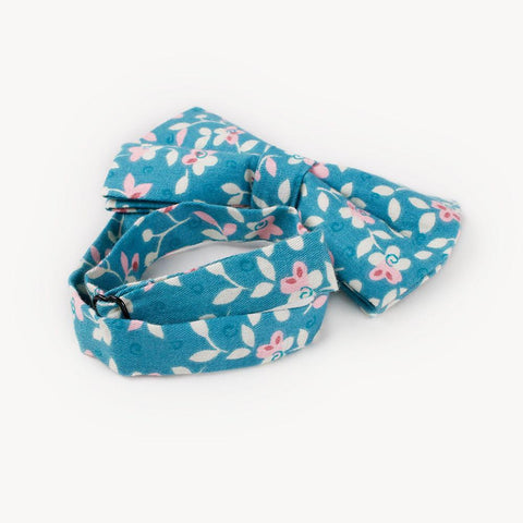 Tartan Vintage Flower Print Self Tie Butterfly Bow Ties
