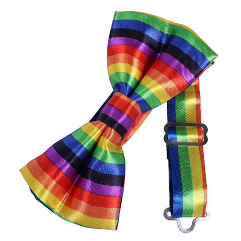 Satin Pre-Tied Rainbow Bow Tie