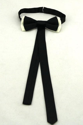 Men's Polyester Solid Color Skinny Bowtie
