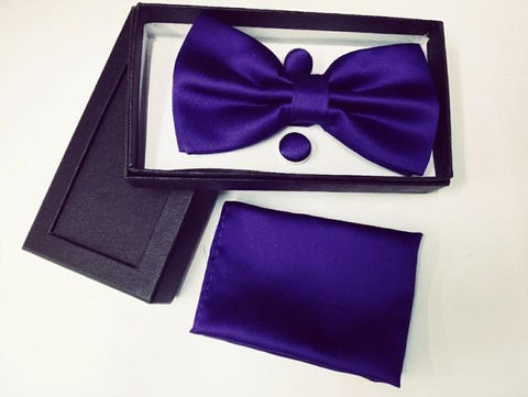 Solid Color Bow Tie Set