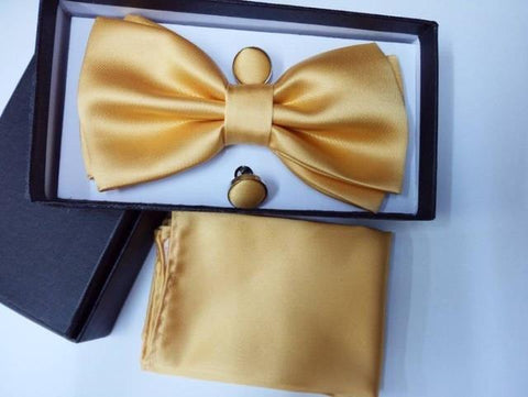 Solid Color Bow Tie Set