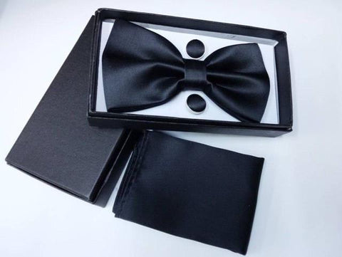 Solid Color Bow Tie Set