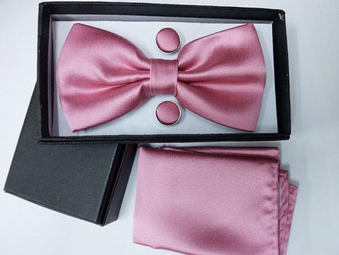 Solid Color Bow Tie Set